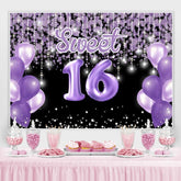 Bokeh Lila Ballon süss 16 Geburtstag Foto Hintergrund